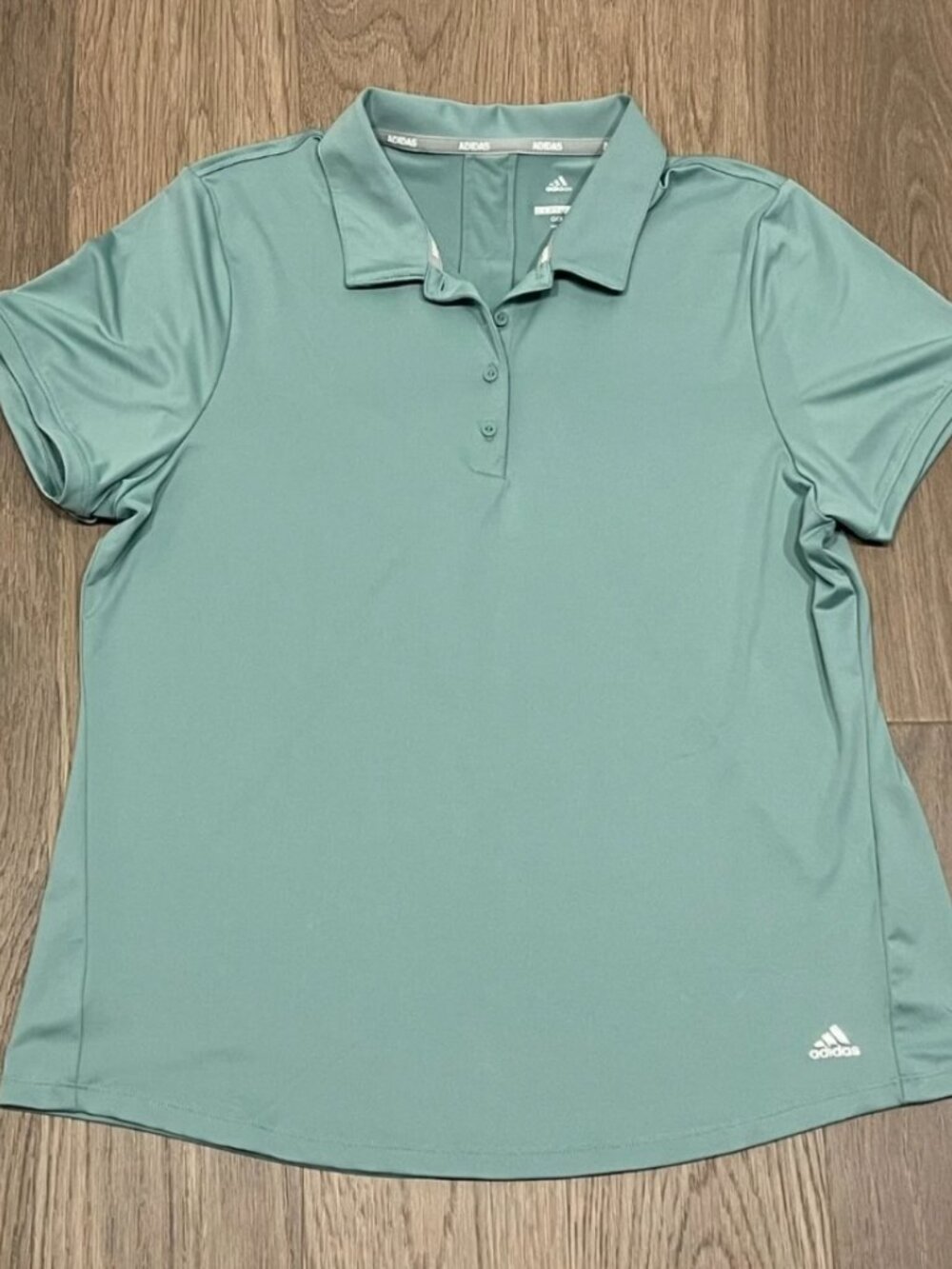 XL Womens ADIDAS Golf Polo Shirt Top Sage Green Tennis Fitness Performance